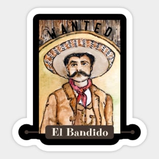 WANTED Bandido Sticker